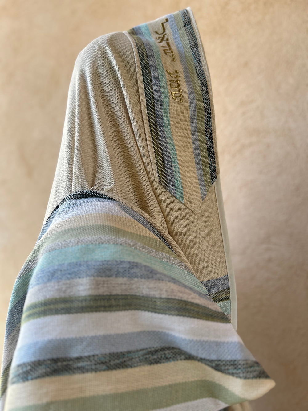 Prayer Shawl, Judaica, Tallit, Jewish, Custom Tallit, Woven Tallit, Cotton Tallit, Tallit Man, Talis, Blue Prayer Shawl, High Holidays