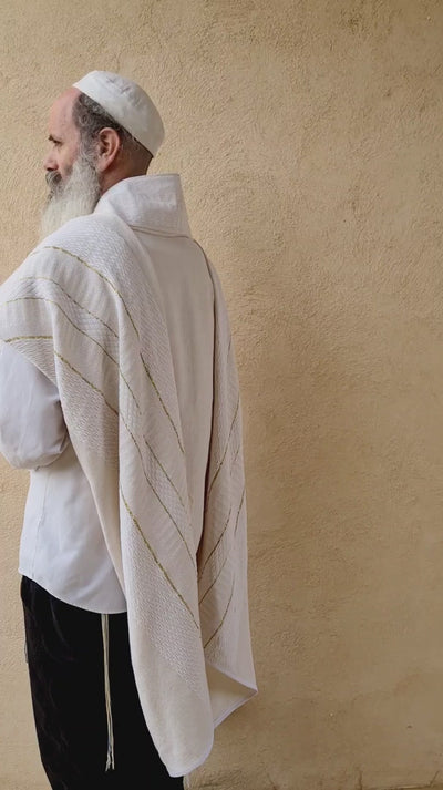Tallit, Handmade cotton Jewish prayer Shawl for Men,By Tallisman