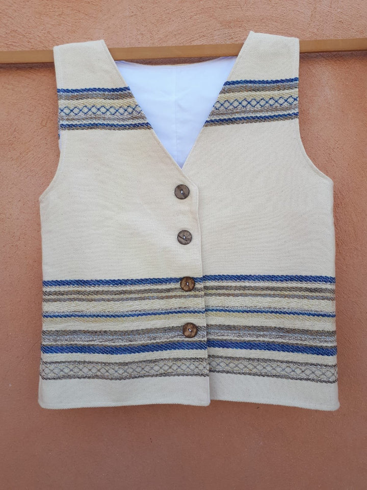 Groomsmen Vest Wedding, Men's Vest, Hand Woven Waistcoat, Cotton Vest, Waist Coat for Men, Jewish Gift Judaica, Bar Mitzvah Gift, Israel art