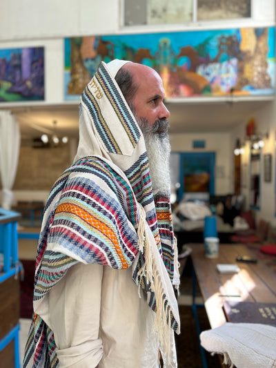 טלית בעבודת יד - שמחה