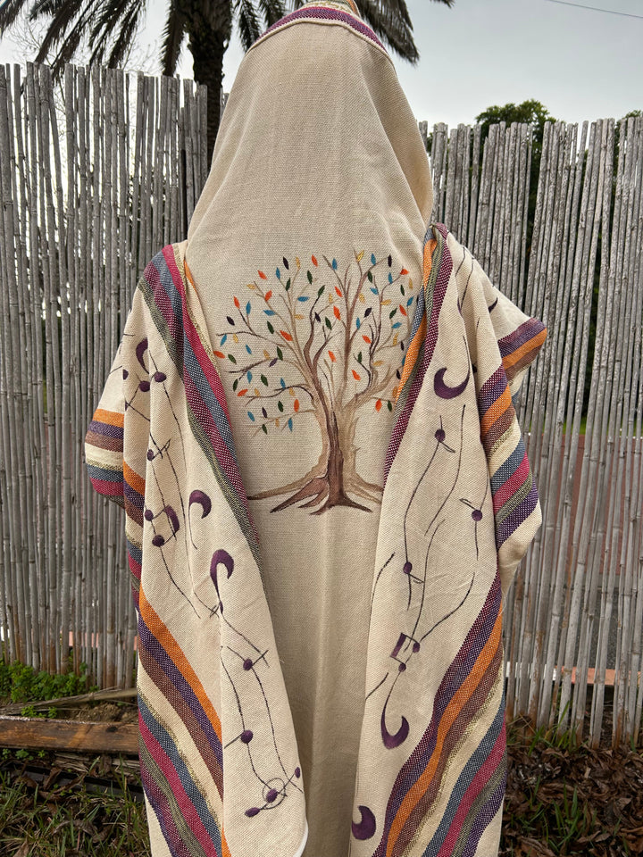 סט טלית בעבודת יד - עץ החיים עם תוים