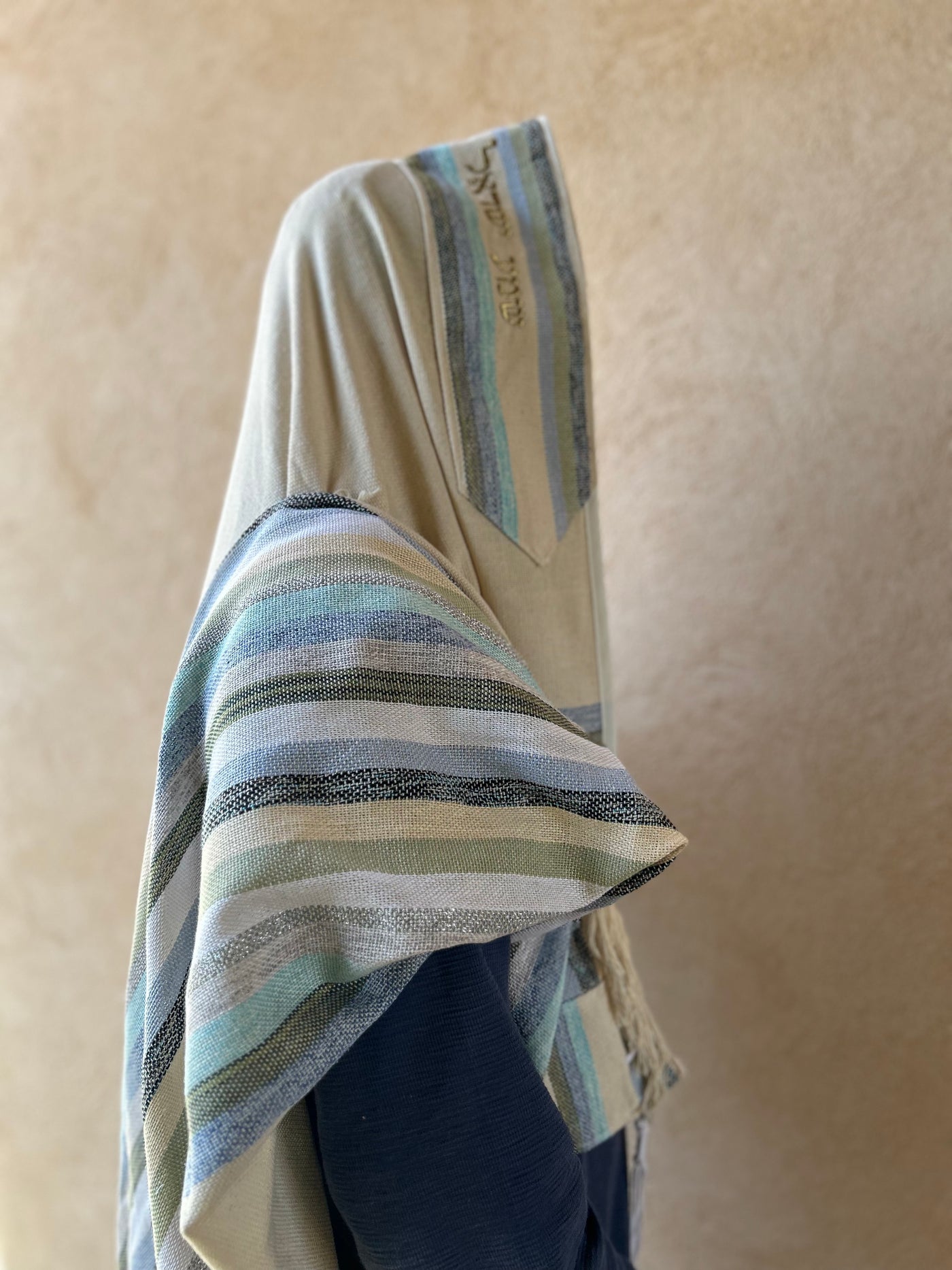 Prayer Shawl, Judaica, Tallit, Jewish, Custom Tallit, Woven Tallit, Cotton Tallit, Tallit Man, Talis, Blue Prayer Shawl, High Holidays