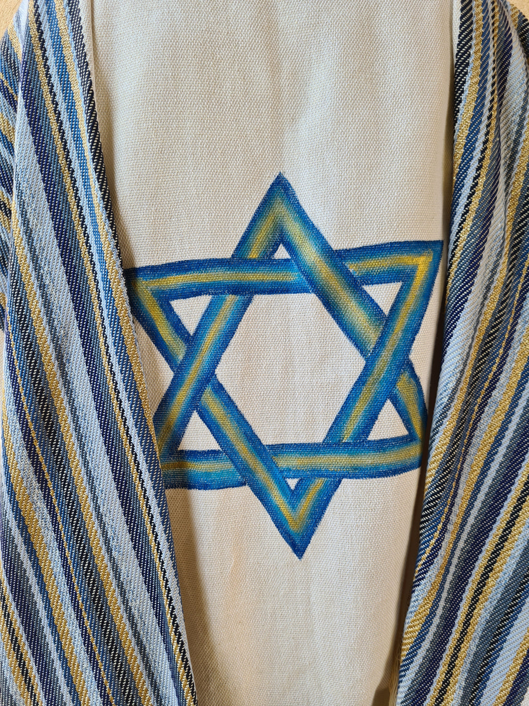 סט טלית שוהם מגן דוד