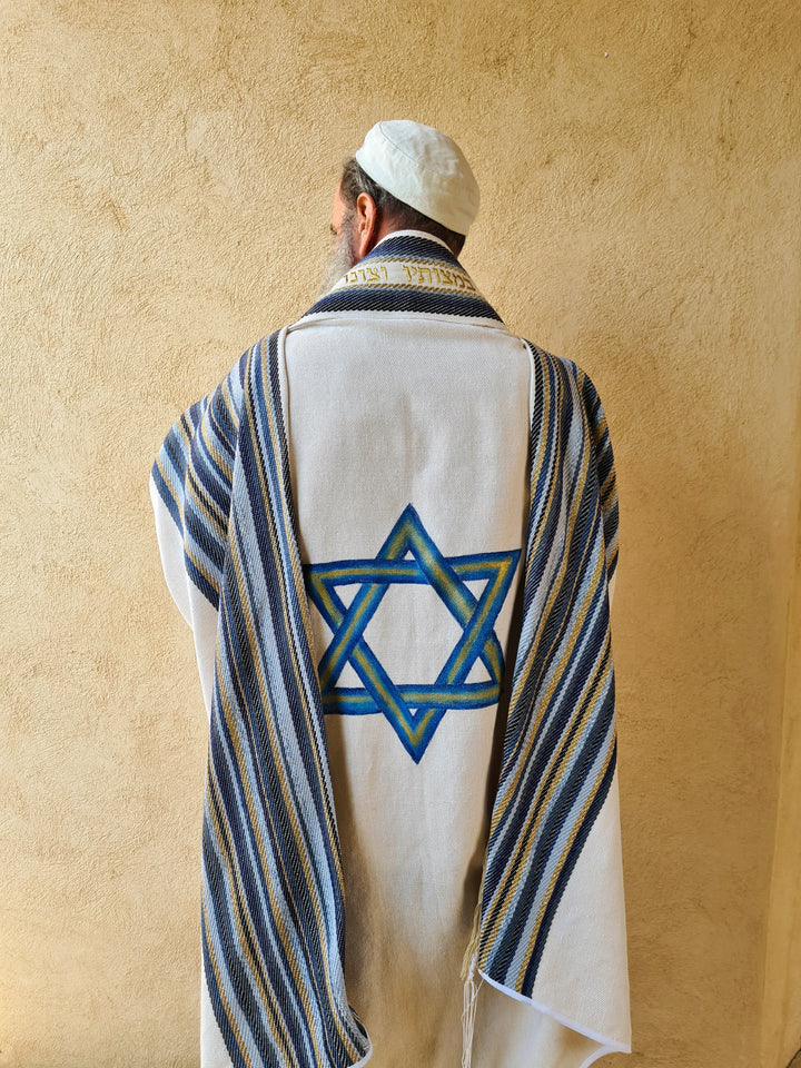 סט טלית שוהם מגן דוד