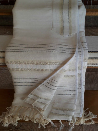 Bar Mitzvah, High Holidays, Woven Tallit, Jewish Prayer Shawl, Cotton Tallit, Tallit Set, Tallit For Man, Tallis, White Prayer Shawl, Tallis