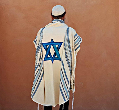 טלית מהודרת בעבודת יד - מגן דוד