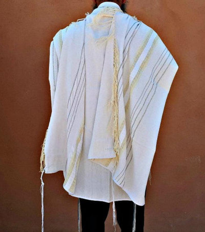 Bar Mitzvah, High Holidays, Woven Tallit, Jewish Prayer Shawl, Cotton Tallit, Tallit Set, Tallit For Man, Tallis, White Prayer Shawl, Tallis