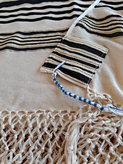 Jewish Gift, High Holidays, Jewish Prayer Shawl, Handwoven Tallit, Cotton Tallit, Wedding Tallit Set, Tallit For Man, White Prayer Shawl