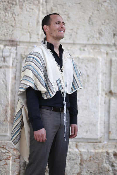 טלית ארוגה בעבודת יד - הוד
