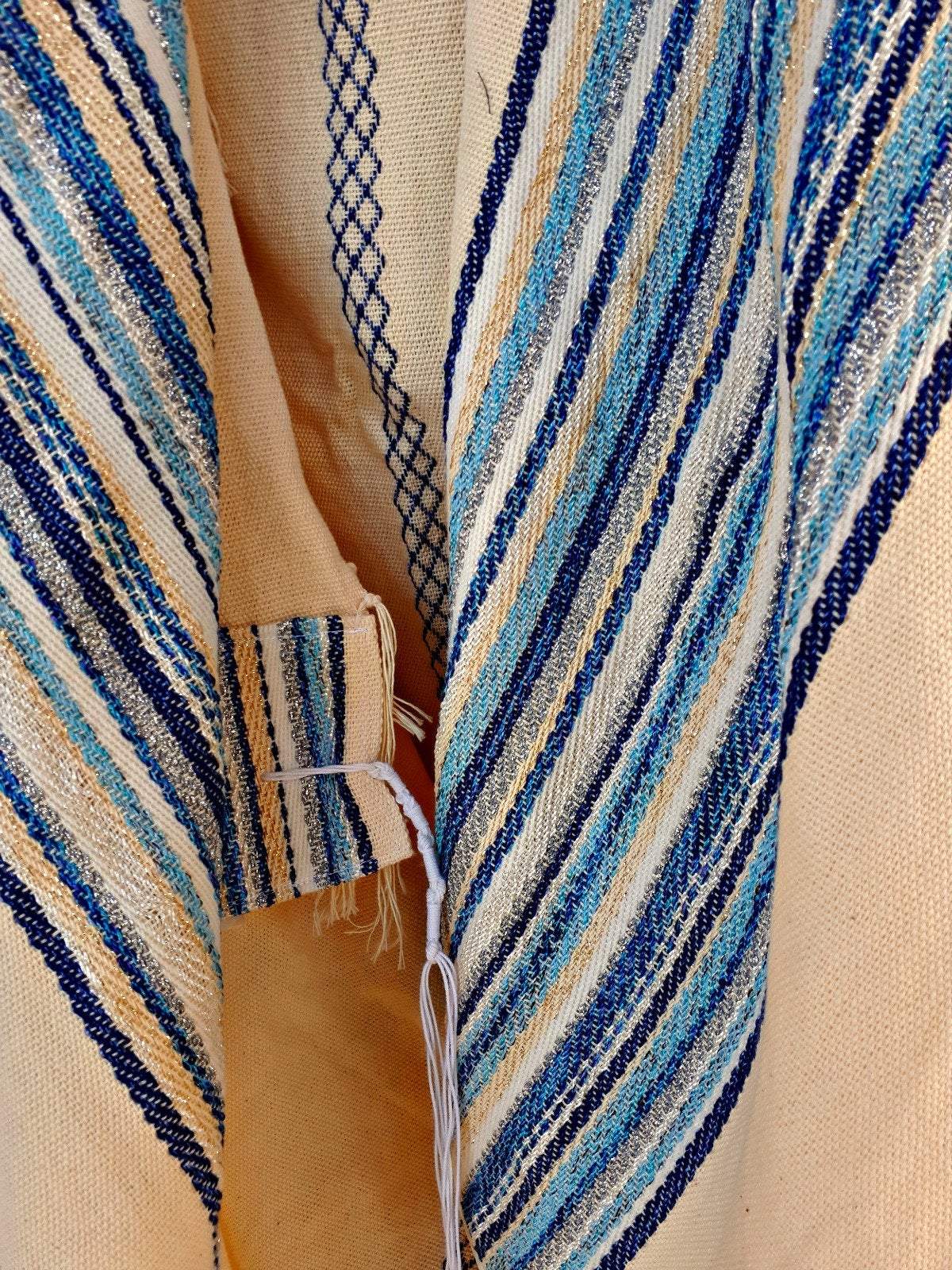 Tallit Set, Prayer Shawl, Jewish Prayer Shawl, Handwoven Tallit, Cotton Tallit, Wedding Tallit, Tallit Man, White Prayer Shawl, Judaica