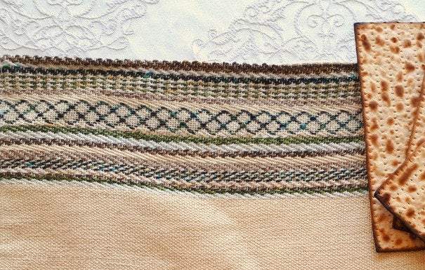 Matzah Cover, Jewish Gift, Matzo Cover, Judaica Gift, Passover Gift, Israeli Judaica Gift Hebrew, Matzah Bread Cover Cotton Handwoven