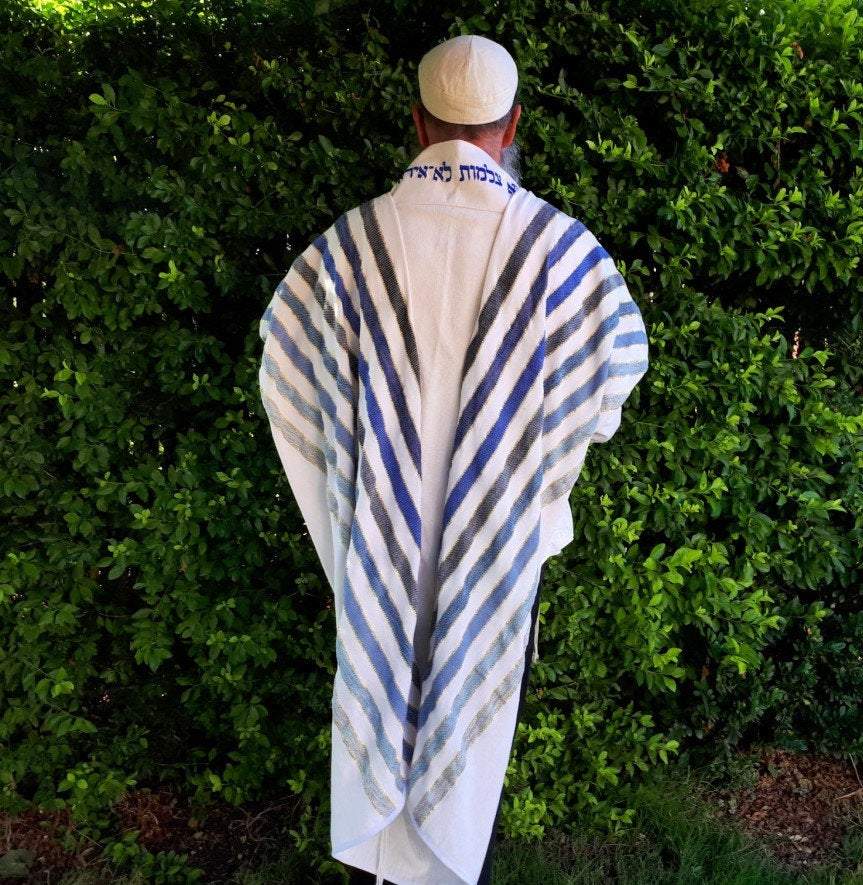 Jewish Gift, Israeli Tallit SET, Custom Tallit, Jewish Prayer Shawl, Jewish Wedding Prayer Shawl, Tallis, Woven Tallit, Tallit Set For Man
