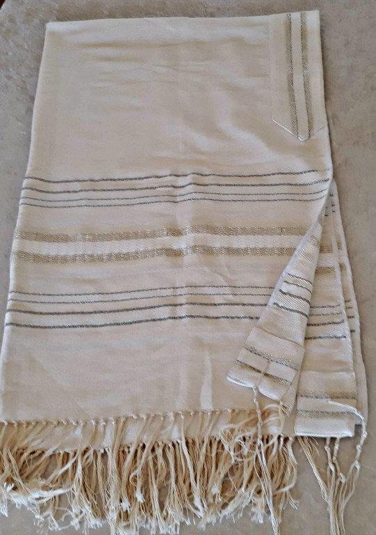 Bar Mitzvah, High Holidays, Woven Tallit, Jewish Prayer Shawl, Cotton Tallit, Tallit Set, Tallit For Man, Tallis, White Prayer Shawl, Tallis