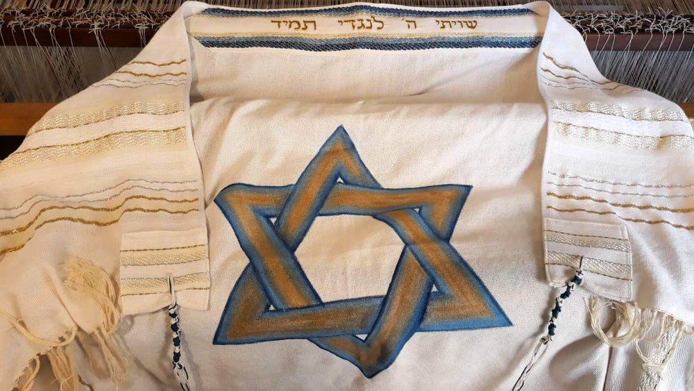 Tallit Set, Jewish Wedding, Magen David Tallit, Woven Tallit Custom, Jewish Prayer Shawl, Cotton Tallit Israeli, Tallit For Man, Jewish Gift