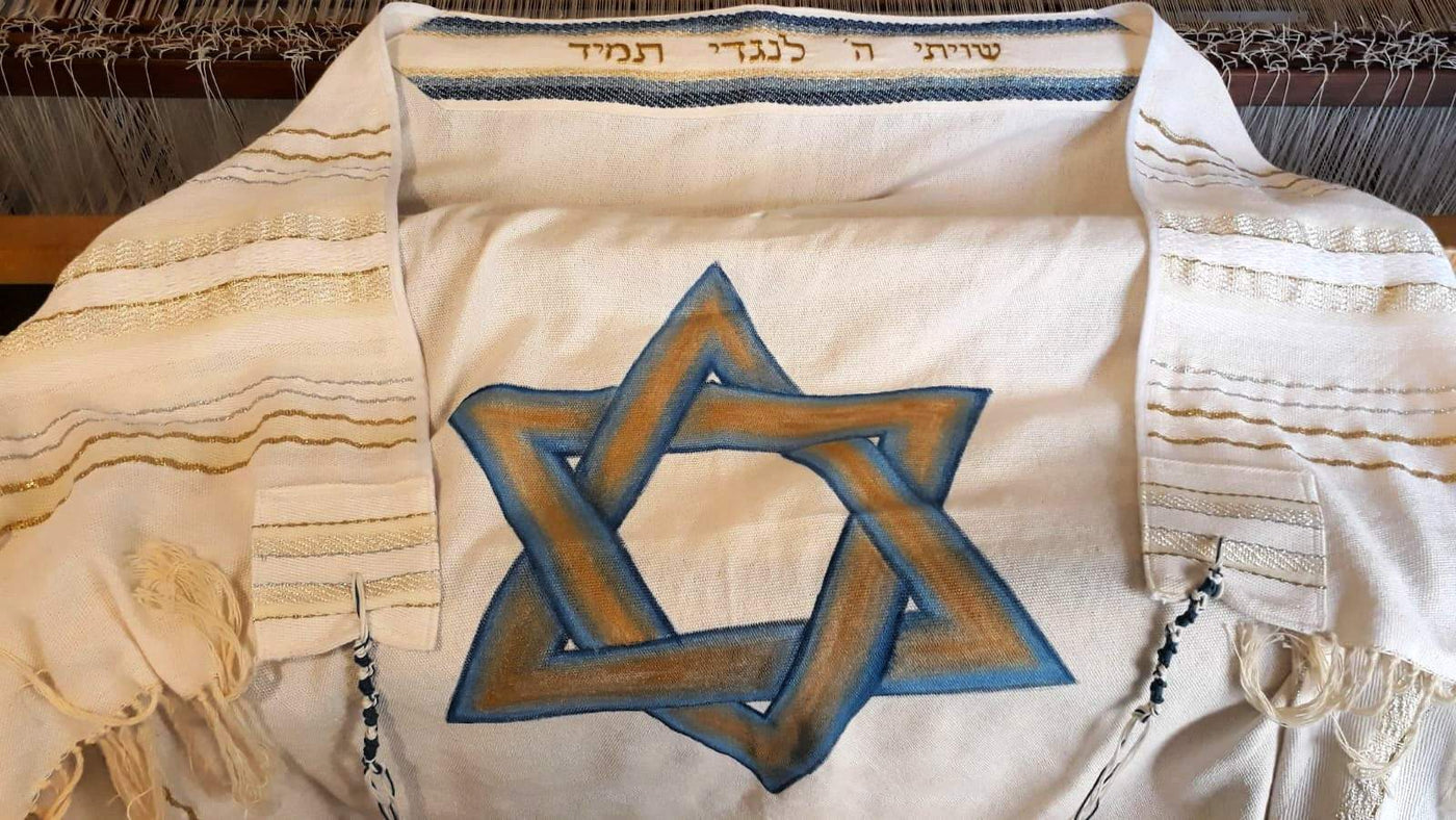 Tallit Set, Jewish Wedding, Magen David Tallit, Woven Tallit Custom, Jewish Prayer Shawl, Cotton Tallit Israeli, Tallit For Man, Jewish Gift