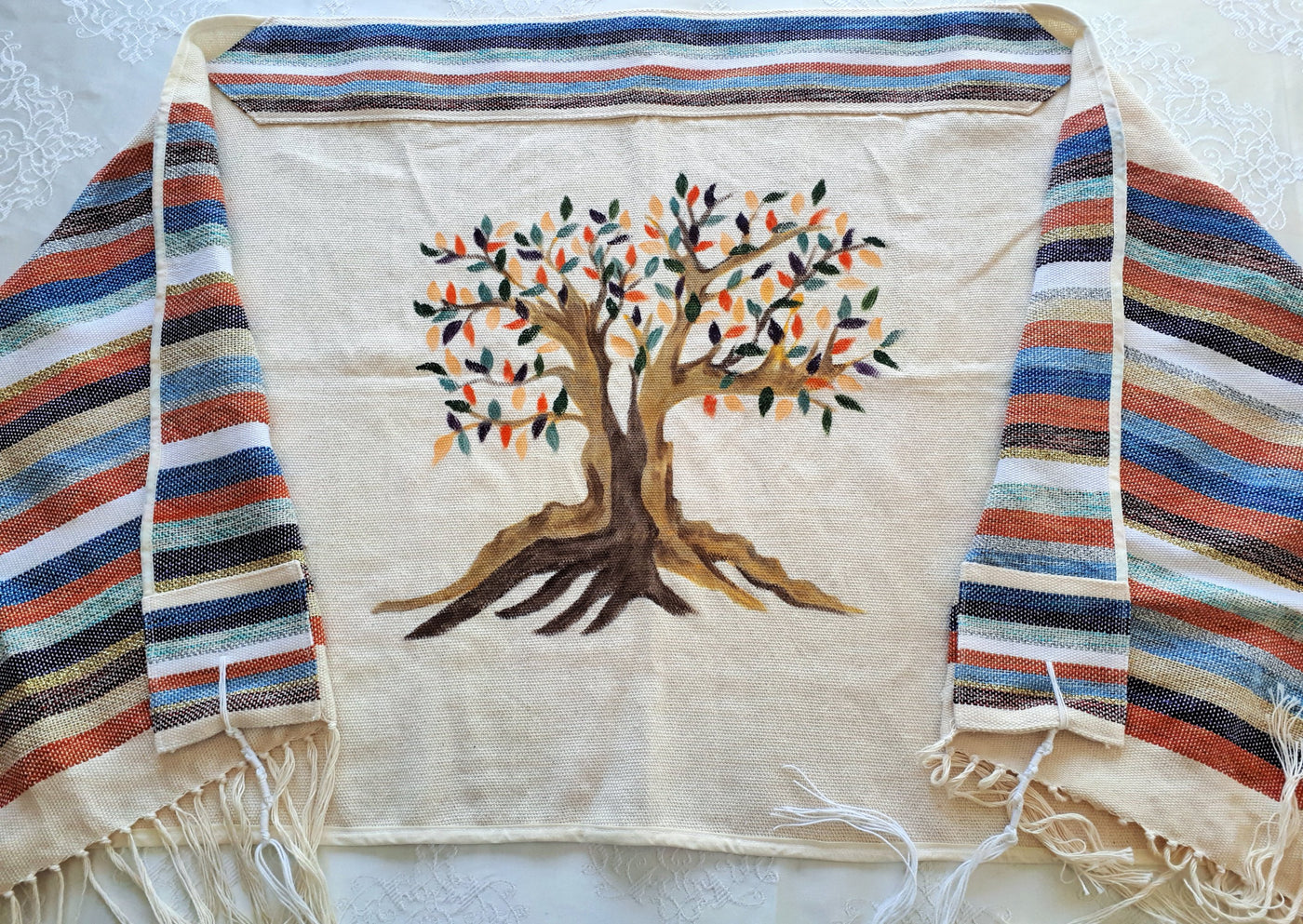 טלית מיוחדת ארוגה בעבודת יד - עץ החיים