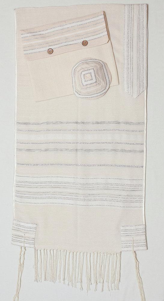 Bar Mitzvah Tallit Set, Jewish Gift, Bar Mitzvah, Jewish Prayer Shawl, Handwoven Tallit, Cotton Tallit, Tallit For Man, Israeli Art Judaica